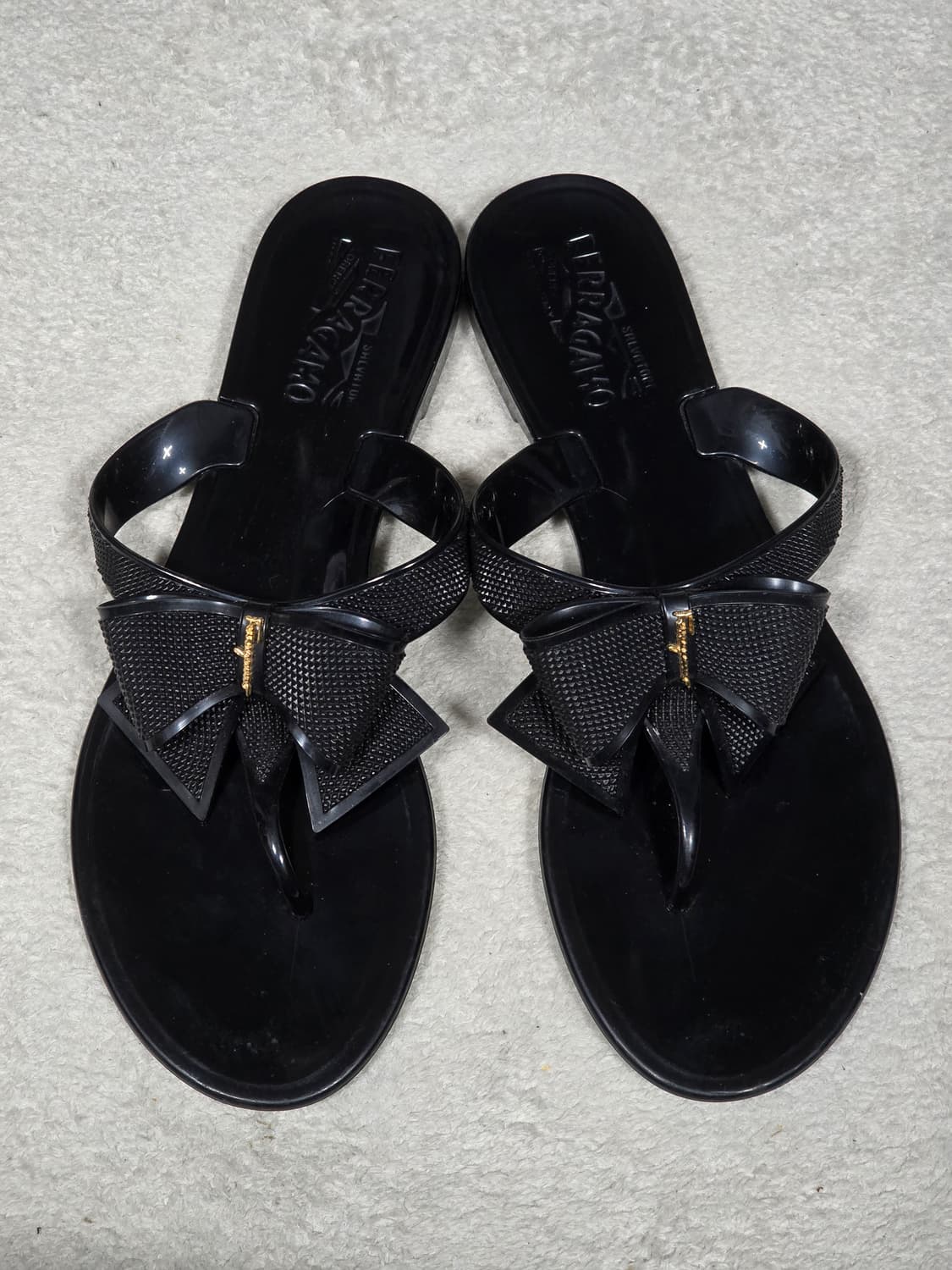 Ferragamo 페라가모 리본 젤리 쪼리 블랙 상품이미지2