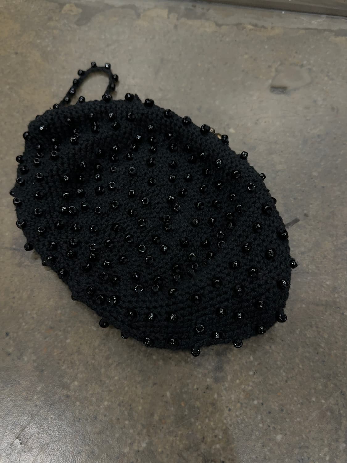 Black beads mini coin bag 상품이미지2