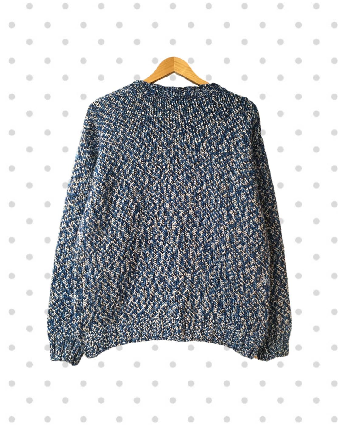 VINTAGE MELANGE TEXTURE OVER KNIT BLUE 상품이미지7