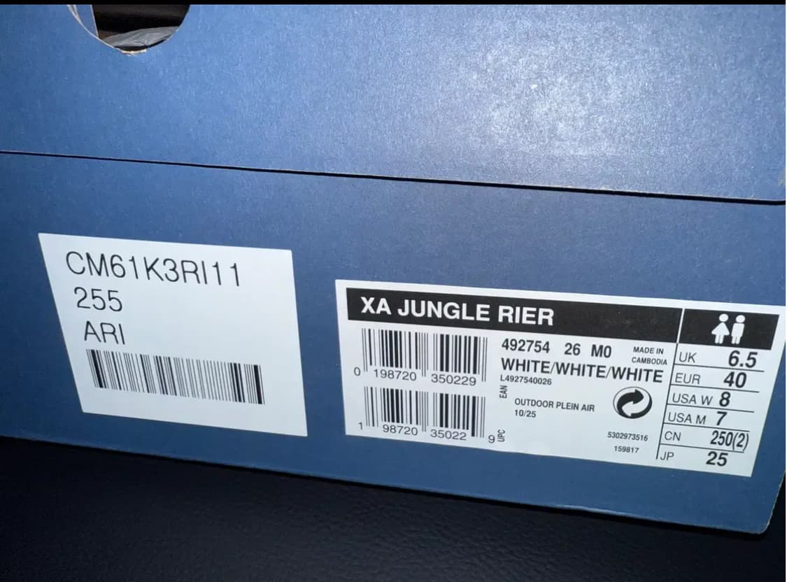 살로몬 x 리에르 XA 정글 화이트 {250} 새상품 상품이미지4