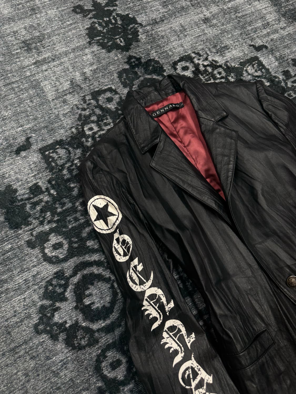 Gennaro 00s wrinkle garment 1b leather b 상품이미지2