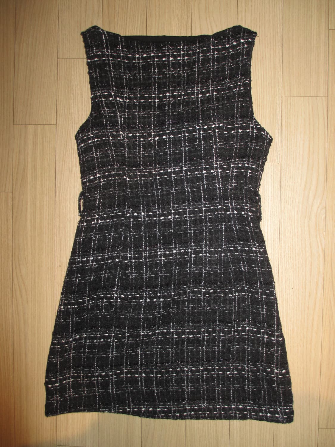 CIDER 블랙 트위드 미니 원피스 상품이미지2