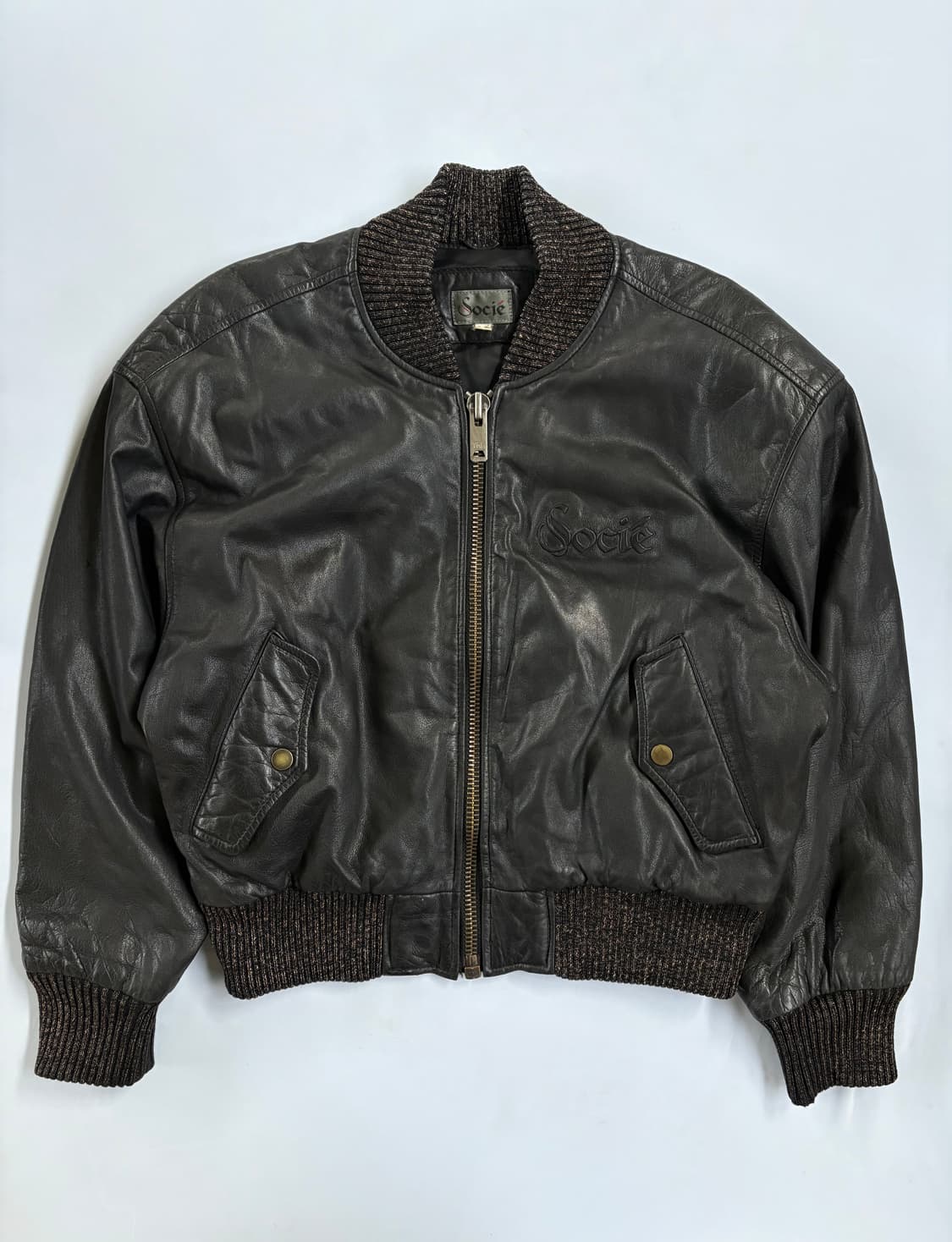 80’s 빈티지 소가죽 레더자켓 상품이미지1