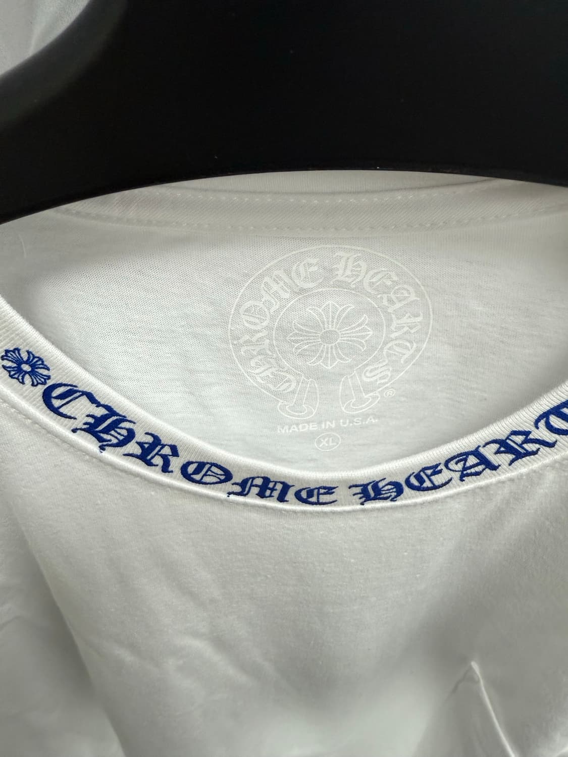 크롬하츠 넥로고 레터링 반팔 블루화이트 XL 상품이미지2