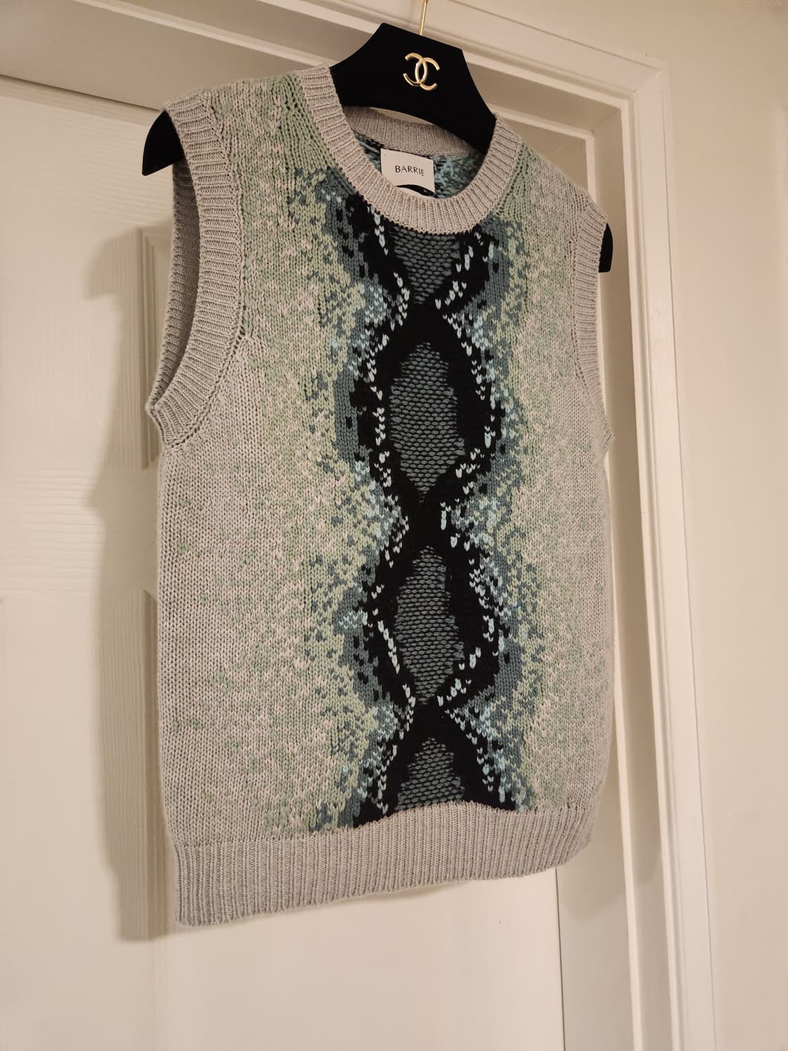 (정품)샤넬 배리 BARRIE 그린 니트 베스트 상품이미지3