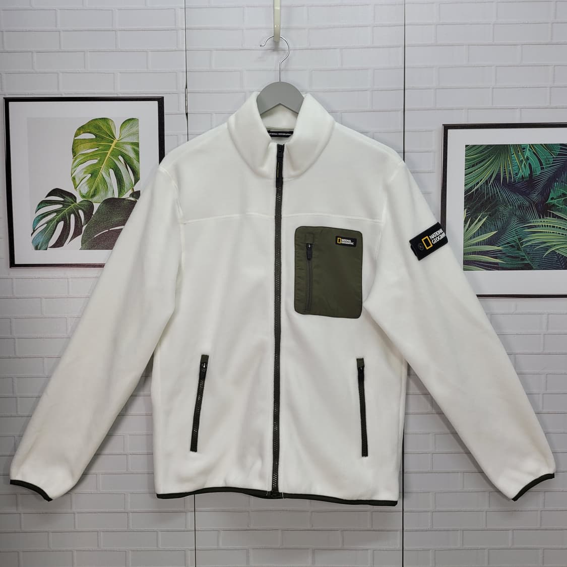 내셔널지오그래픽 스탠넥 후리스 집업 자켓 남여공용 L사이즈 거의새옷 상품이미지1