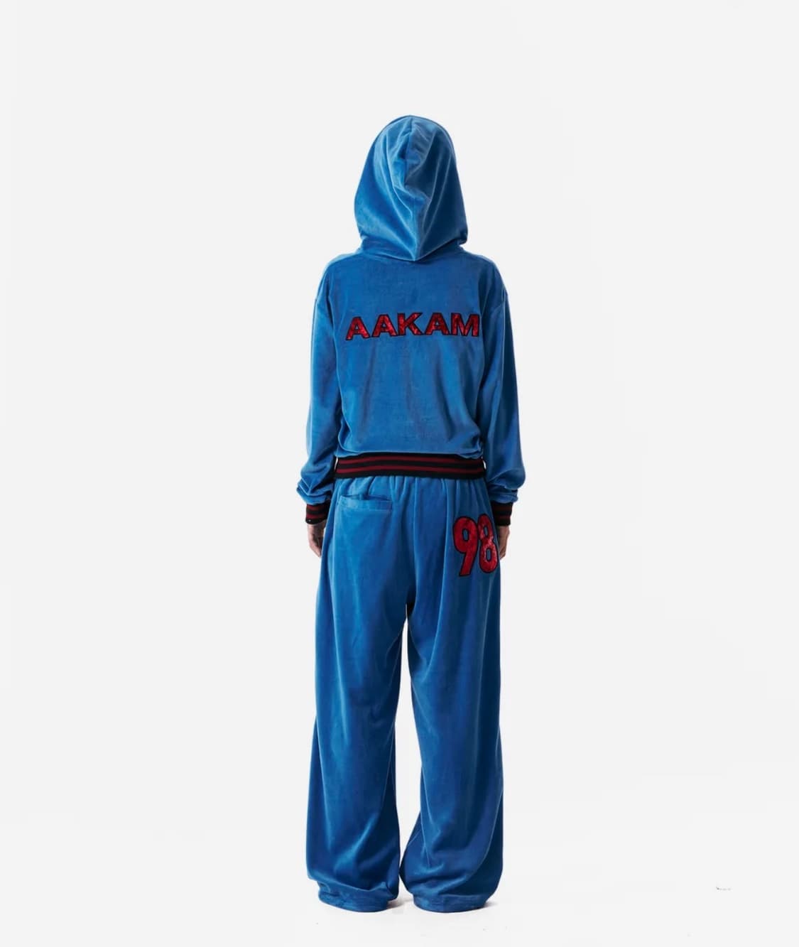 아캄 98 Patch Velour Zip-Up Hoodie (Blue) 상품이미지4