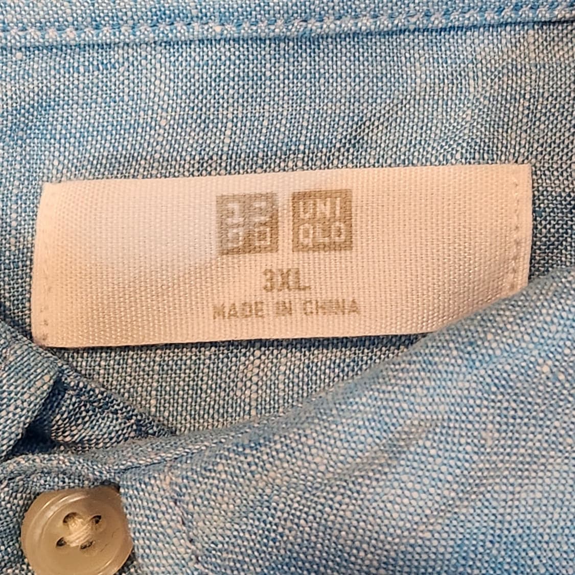 유니클로 린넨 셔츠 블루 새상품 (3XL) 상품이미지2