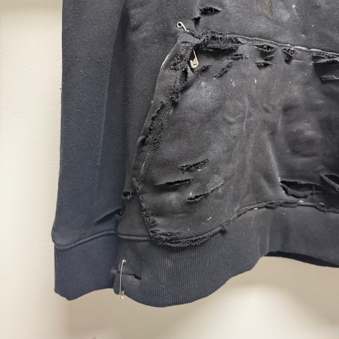 이지 중국 머천 디스트로이드 왁스코팅 후드티 상품이미지6