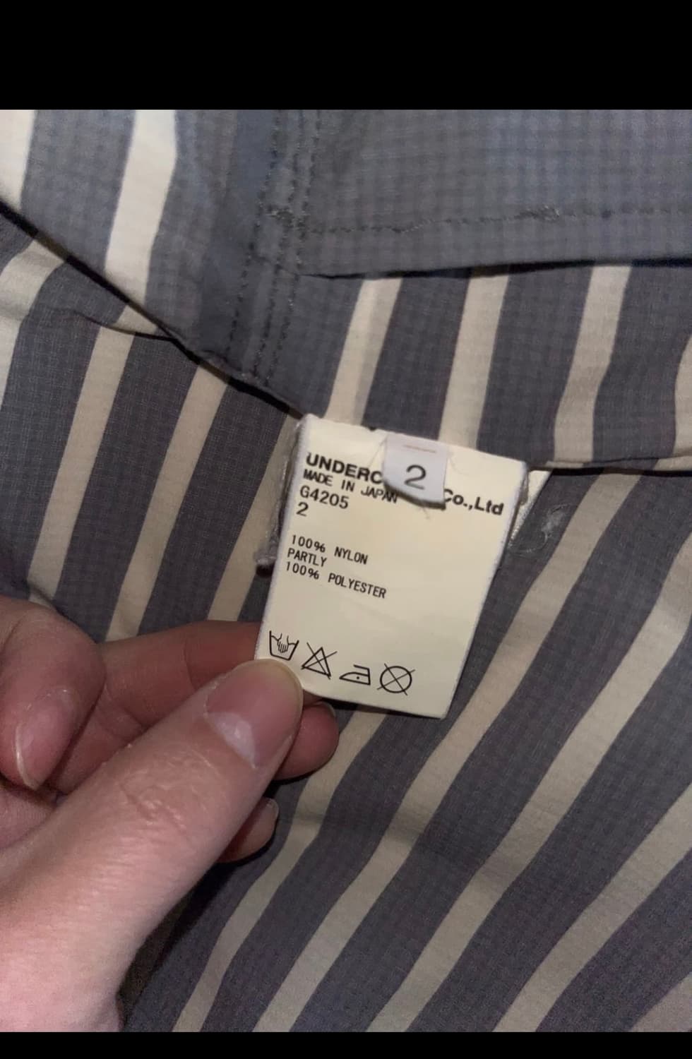 언더커버 언더맨 스트라이프 윈드브레이커 2사이 즈 상품이미지4