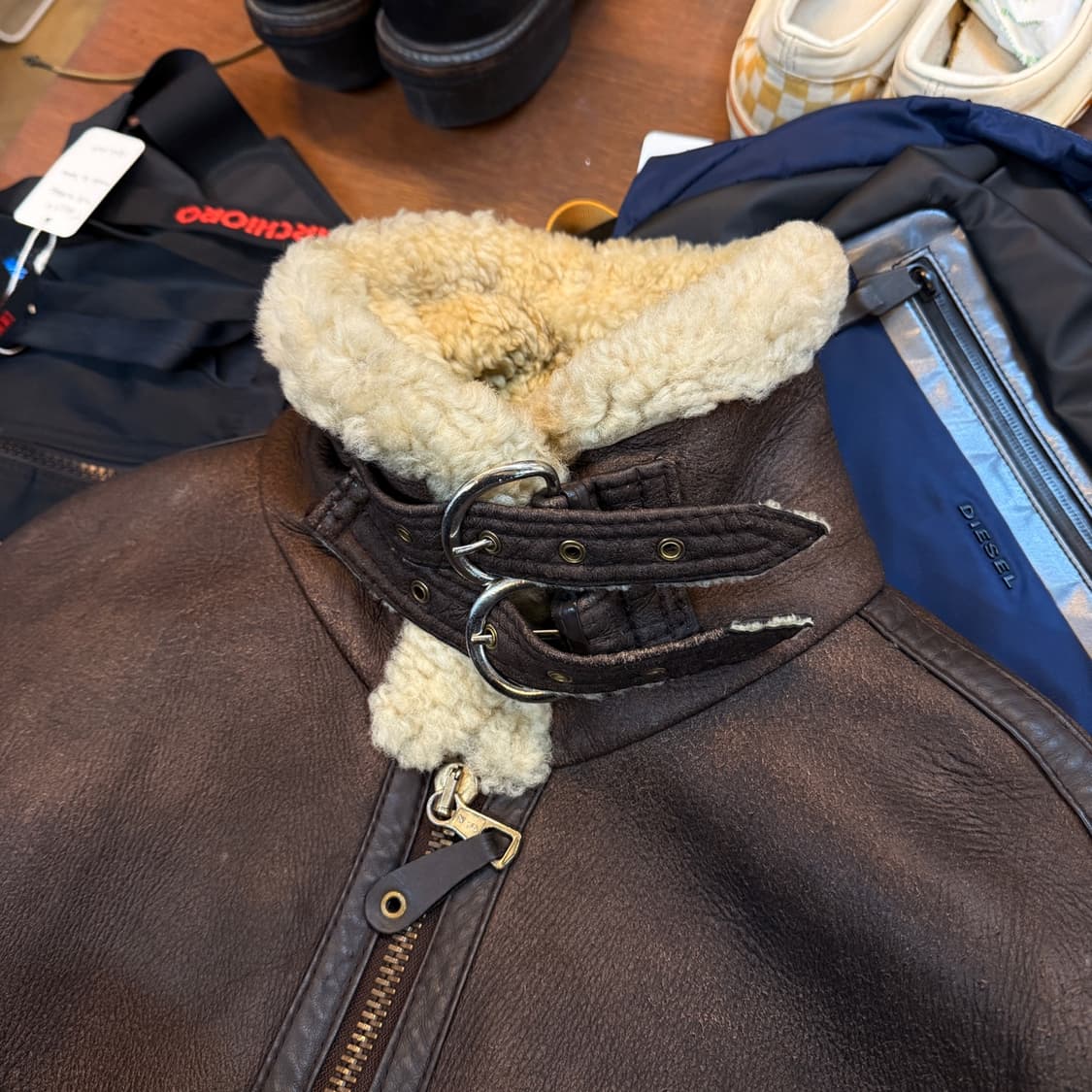 AVIATION B3 무스탕 무통 리얼레더 M ~ L 상품이미지8