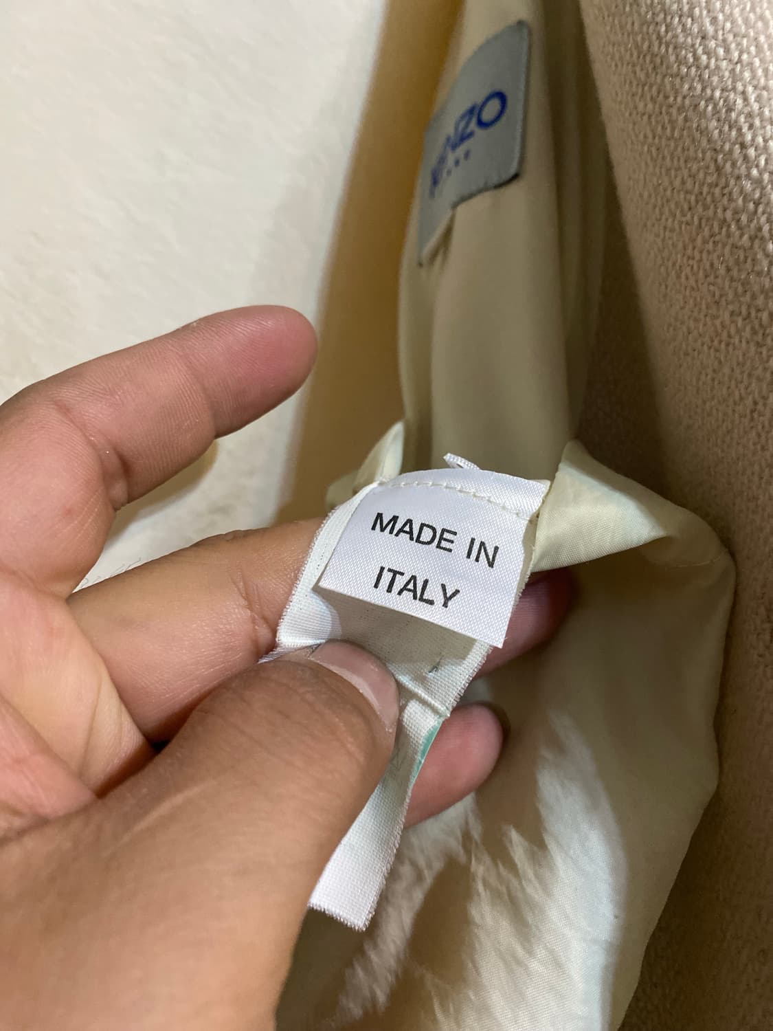 KENZO 겐조 베이지 컬러 싱글 코트 XL 상품이미지5