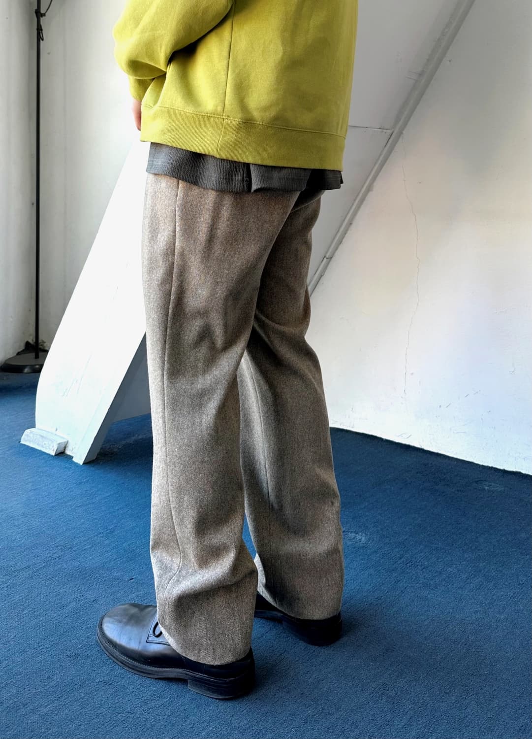 Tweed design 2 tuck wide slacks 상품이미지6