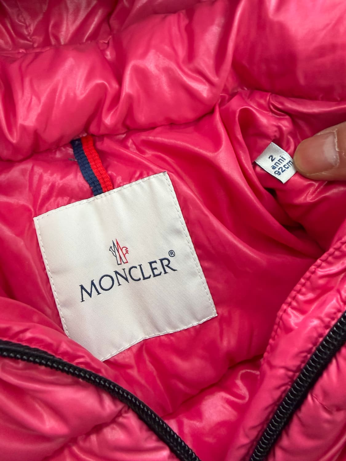 정품) 몽클레어 키즈 핑크 패딩 점퍼 2Y 상품이미지7