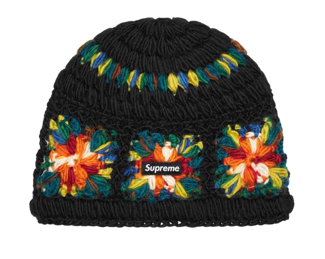 슈프림 크로셰 비니 블랙  상품이미지1