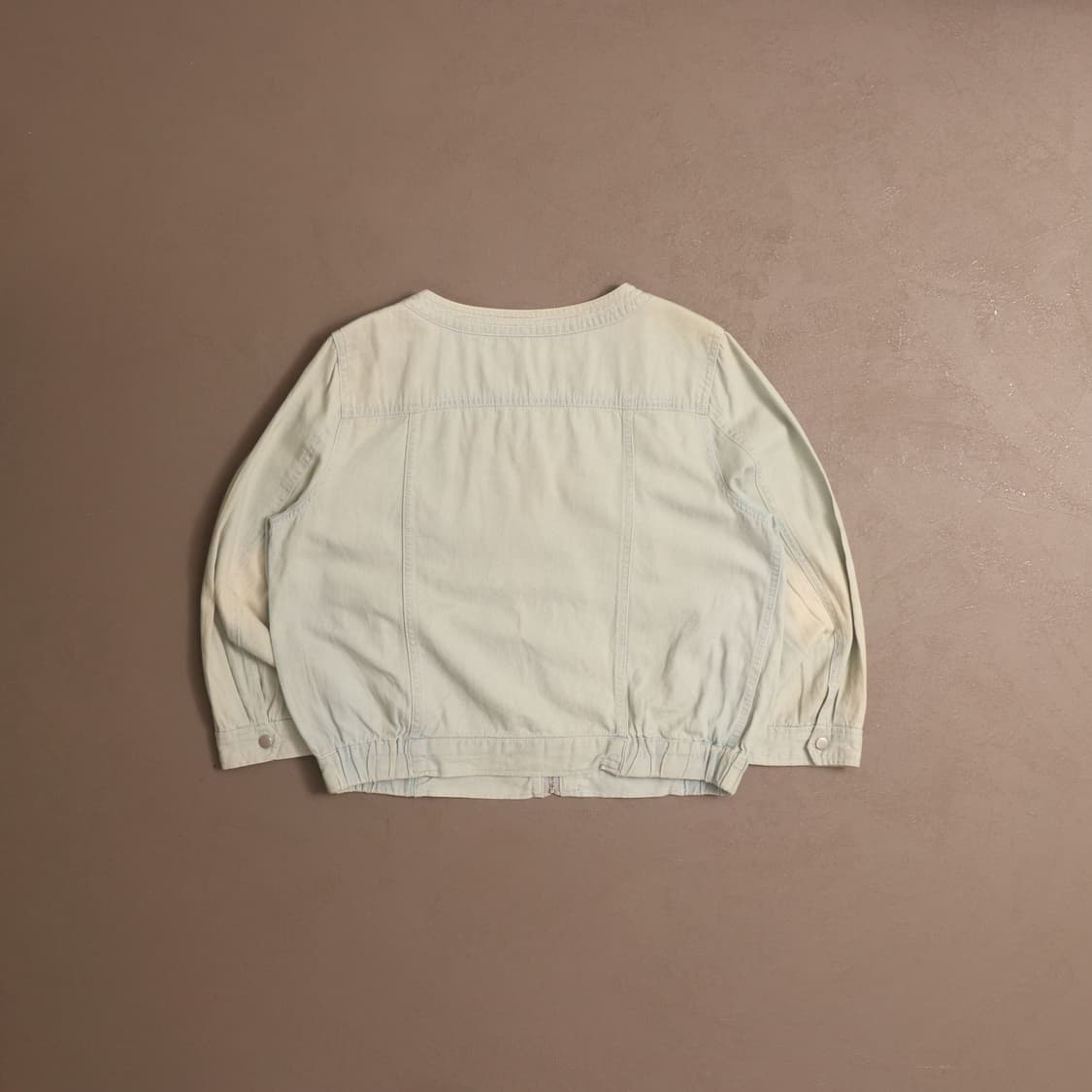 일본빈티지 코튼 연청 집업 데님자켓 A698 상품이미지6