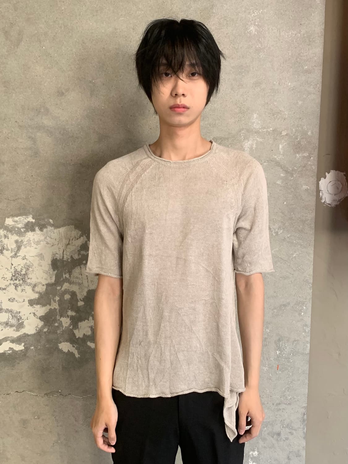 이세이미야케 Plantation 니트 반팔 티셔츠 상품이미지1