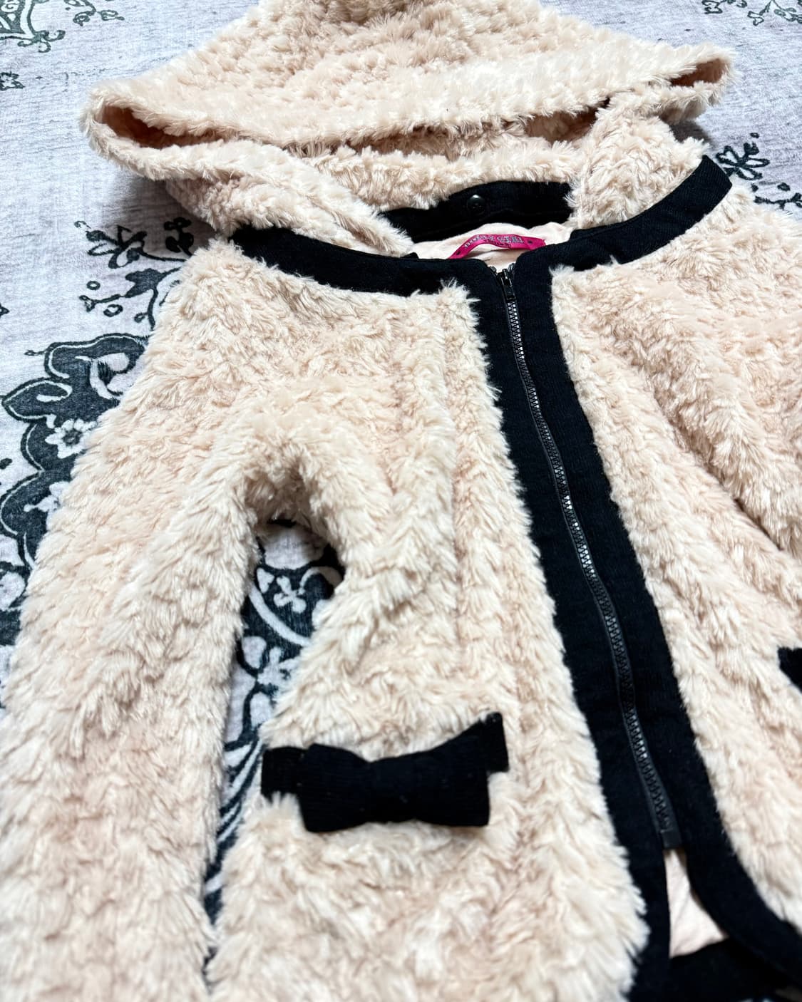 Anna Sui dolly girl fur zip hooded jacke 상품이미지6