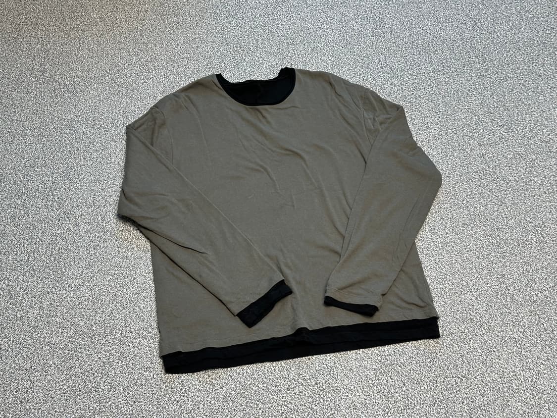 해칭룸 Two Face Linger Tee Olive/Black 상품이미지1