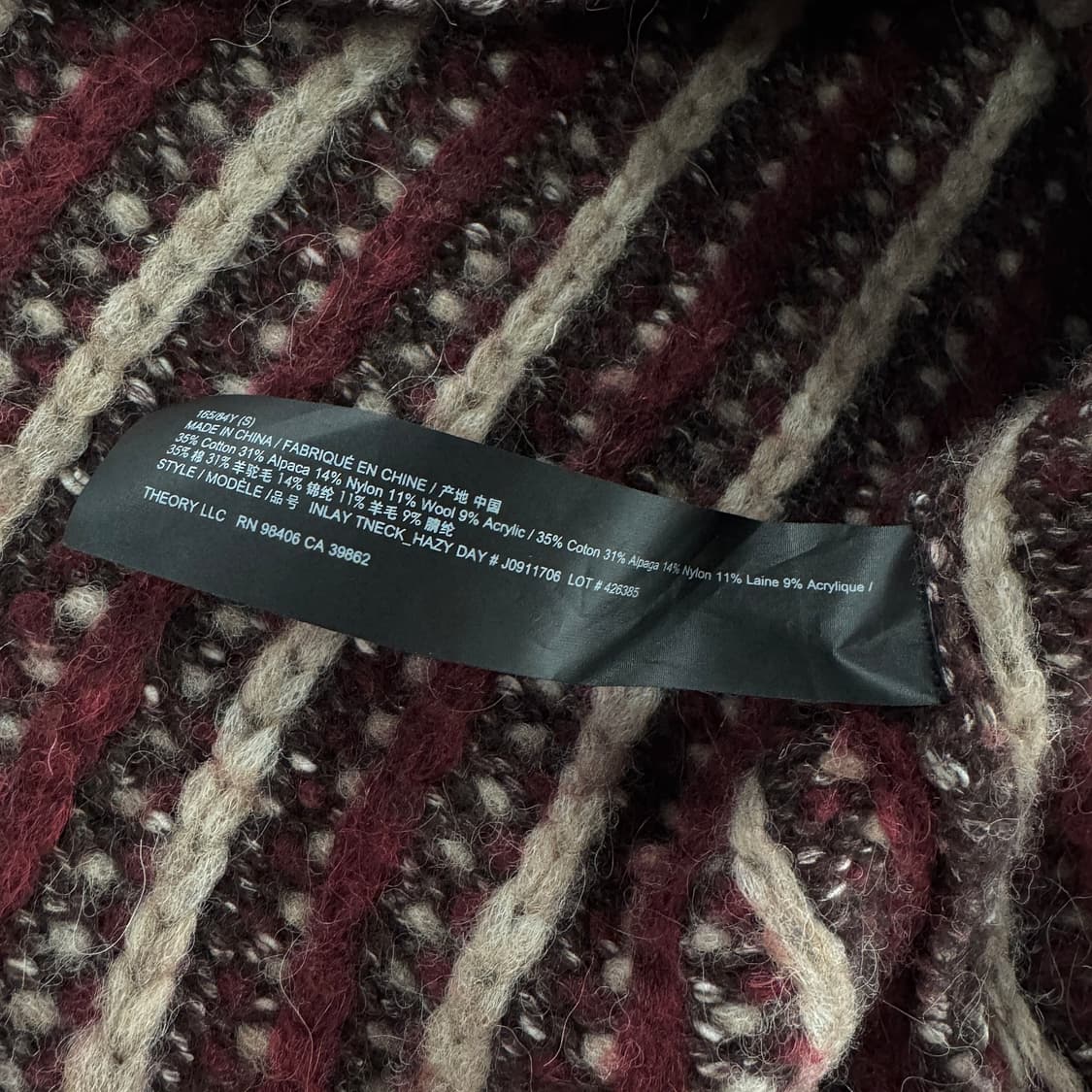 띠어리 알파카 울 모크넥 니트 상품이미지4