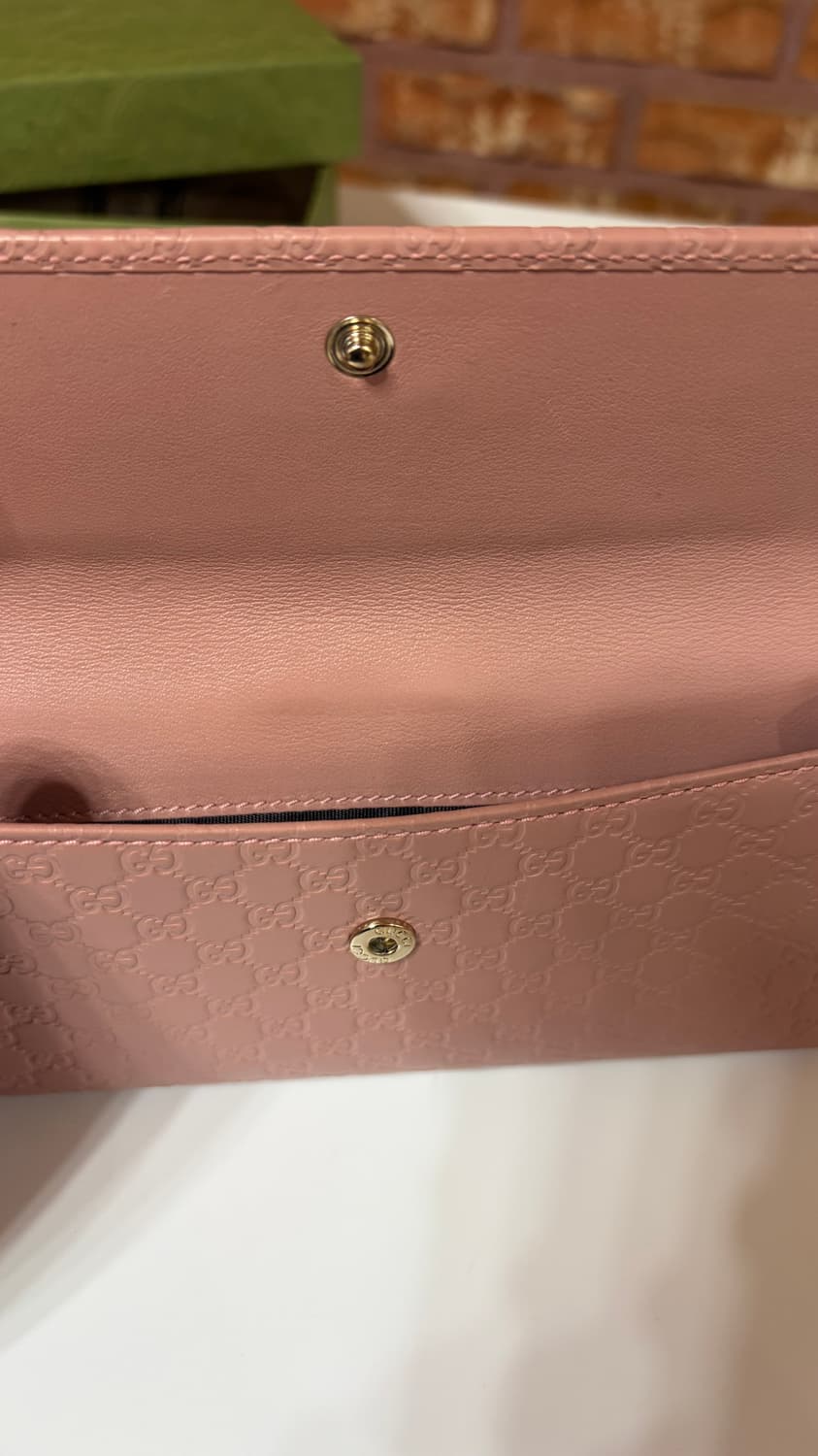 구찌 마이크로시마 핑크 장지갑 상품이미지7