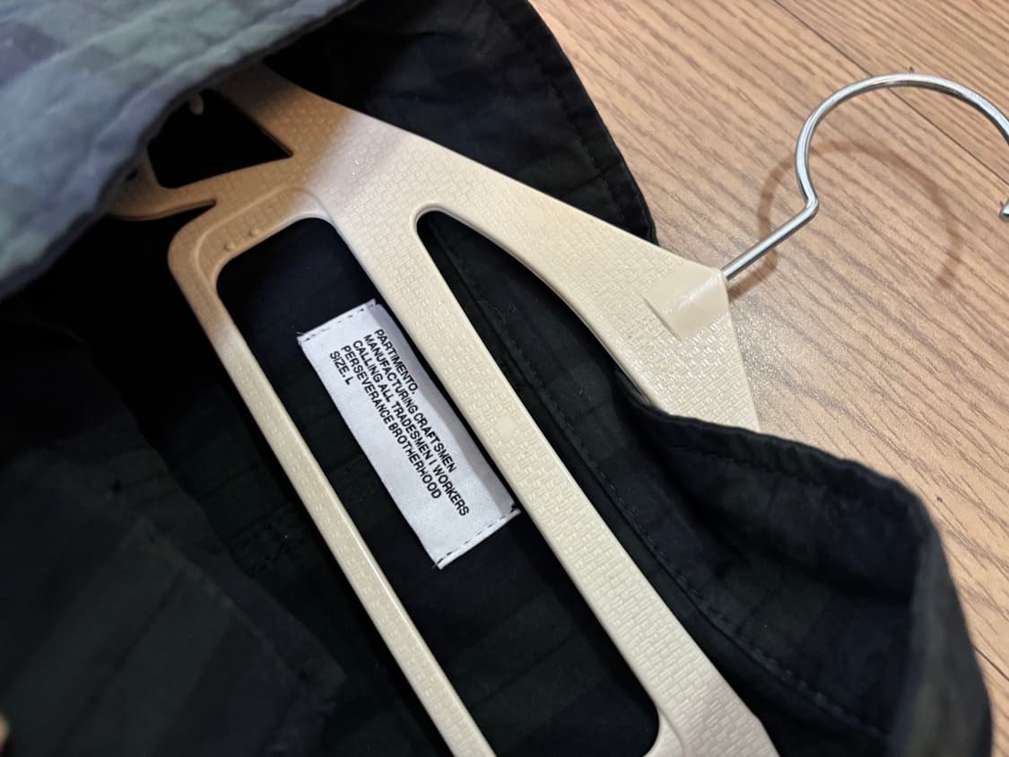 파르티멘토 야상 타탄체크 피쉬테일 롱야상 남여공용mL 상품이미지7