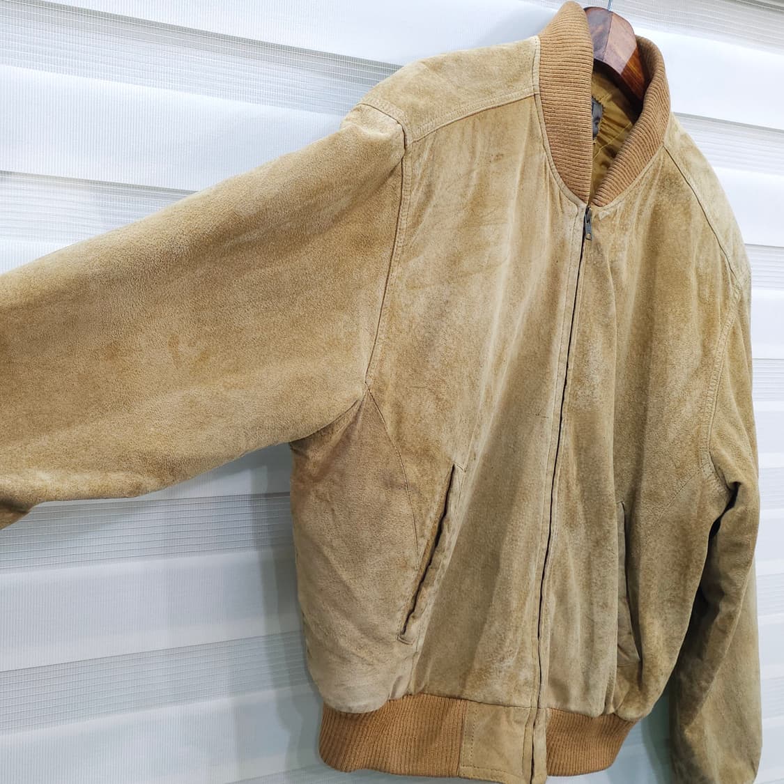 JAPAN 80-90s 빈티지 스웨이드 봄버 자켓- M 상품이미지4