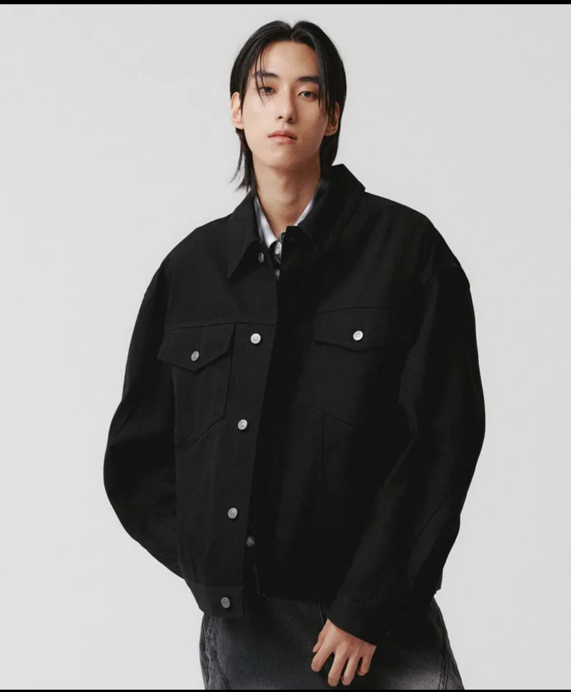 WMC 커브드 데님 트러커 자켓 상품이미지1