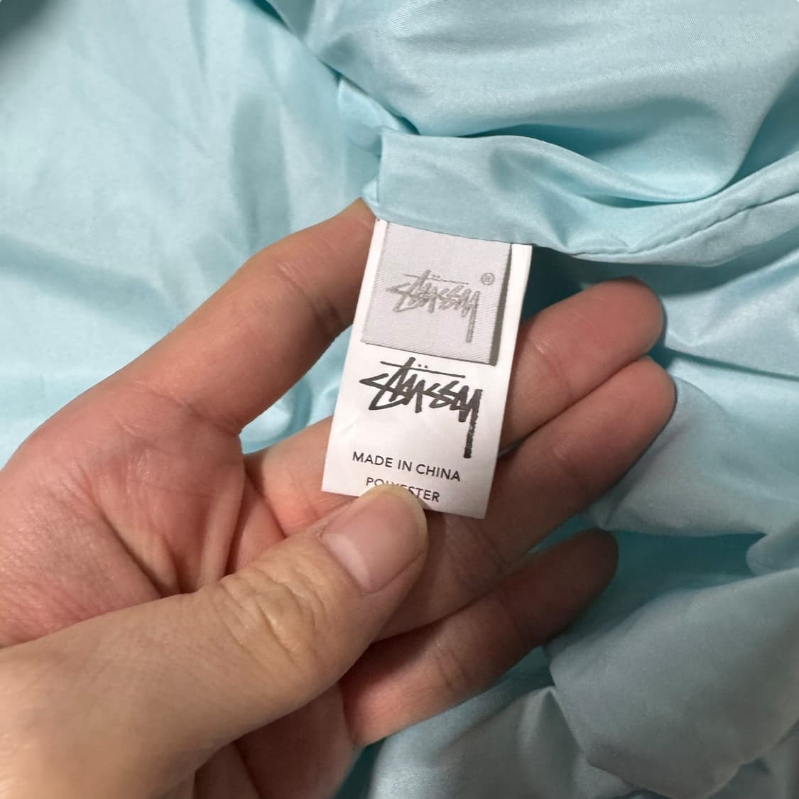 여성 스투시 그래피티 스카이블루 푸퍼 패딩 상품이미지5