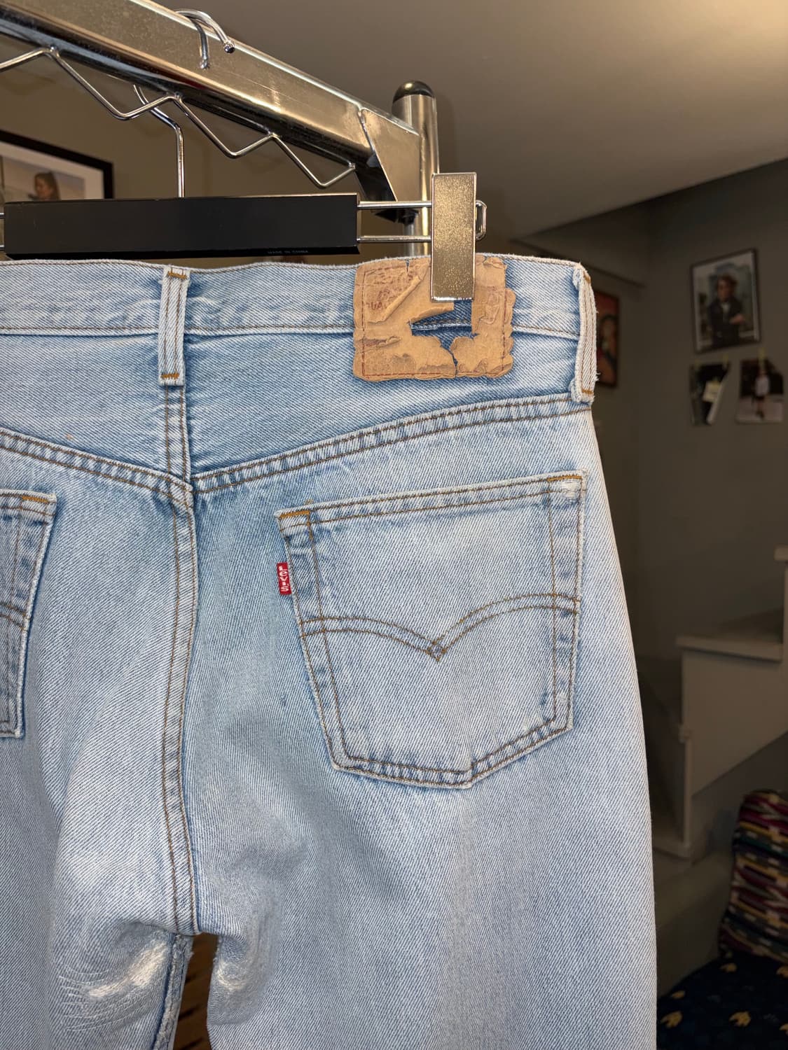 80’s Levi’s 501 USA denim hard washed  상품이미지9