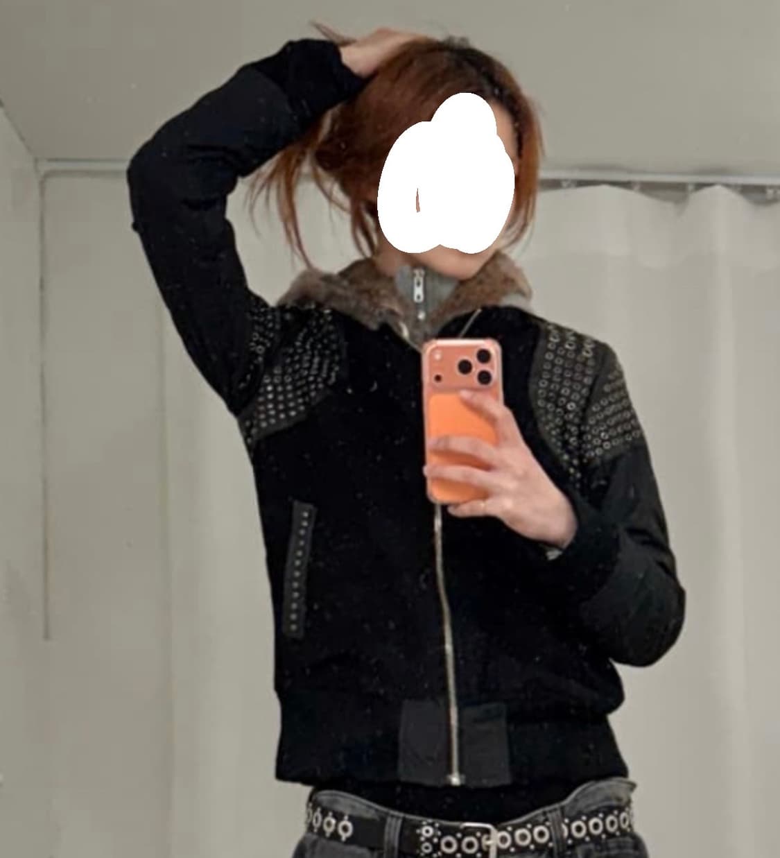 빈티지 펑크 아일렛 작사 항공점퍼 스터드 상품이미지1