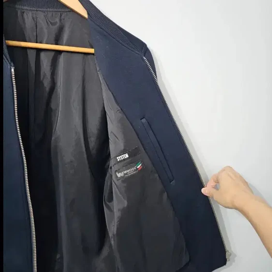 시스템옴므 백프린팅 블루종 자켓 95 상품이미지3