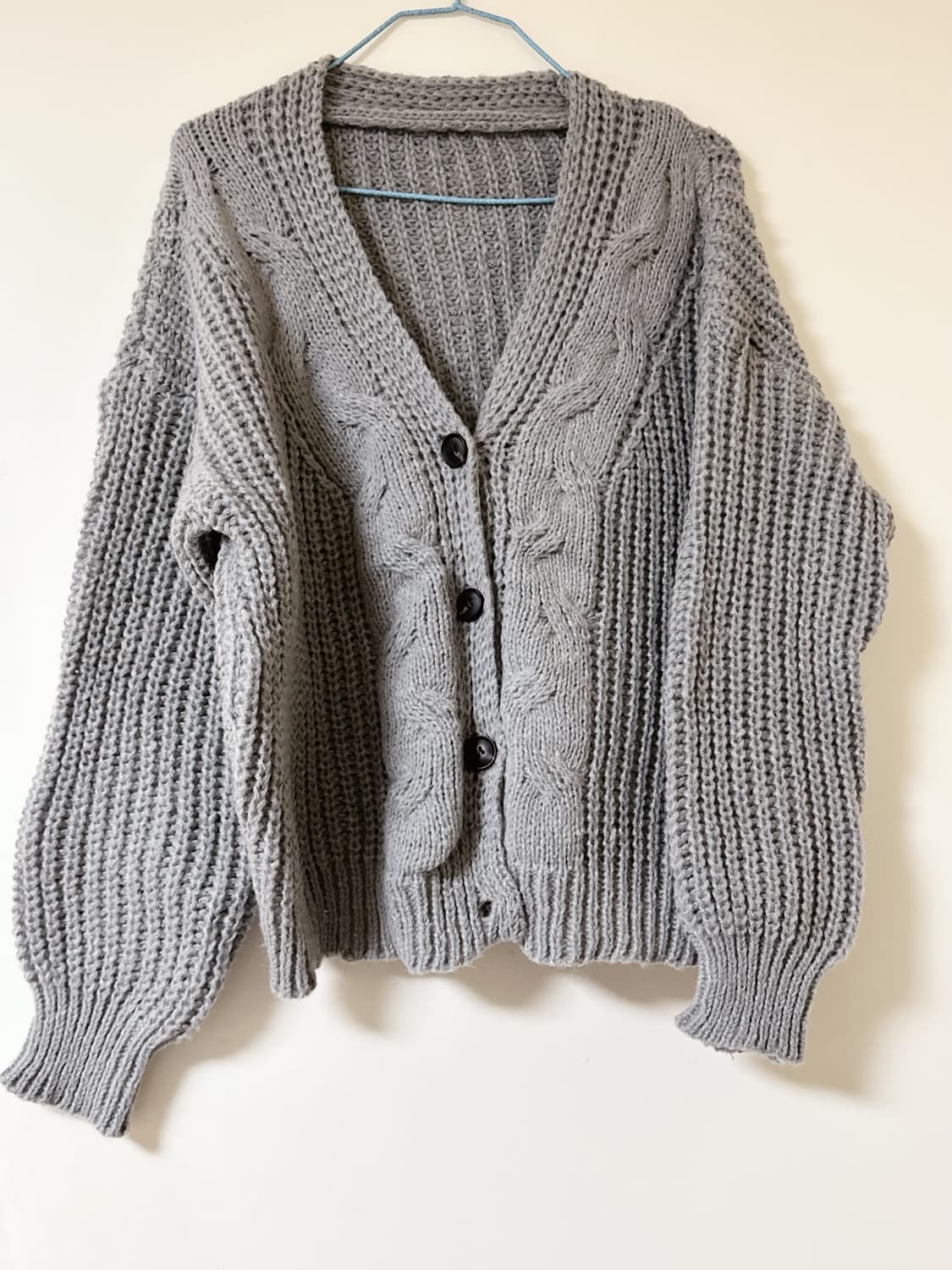 [새상품] 그레이 니트 가디건 상품이미지1