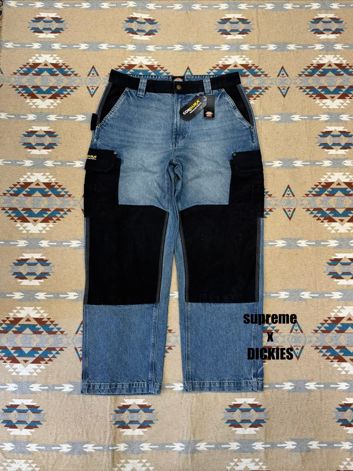 [34] 슈프림 x 디키즈 코듀라 카고 팬츠 데님 - 25FW 상품이미지1
