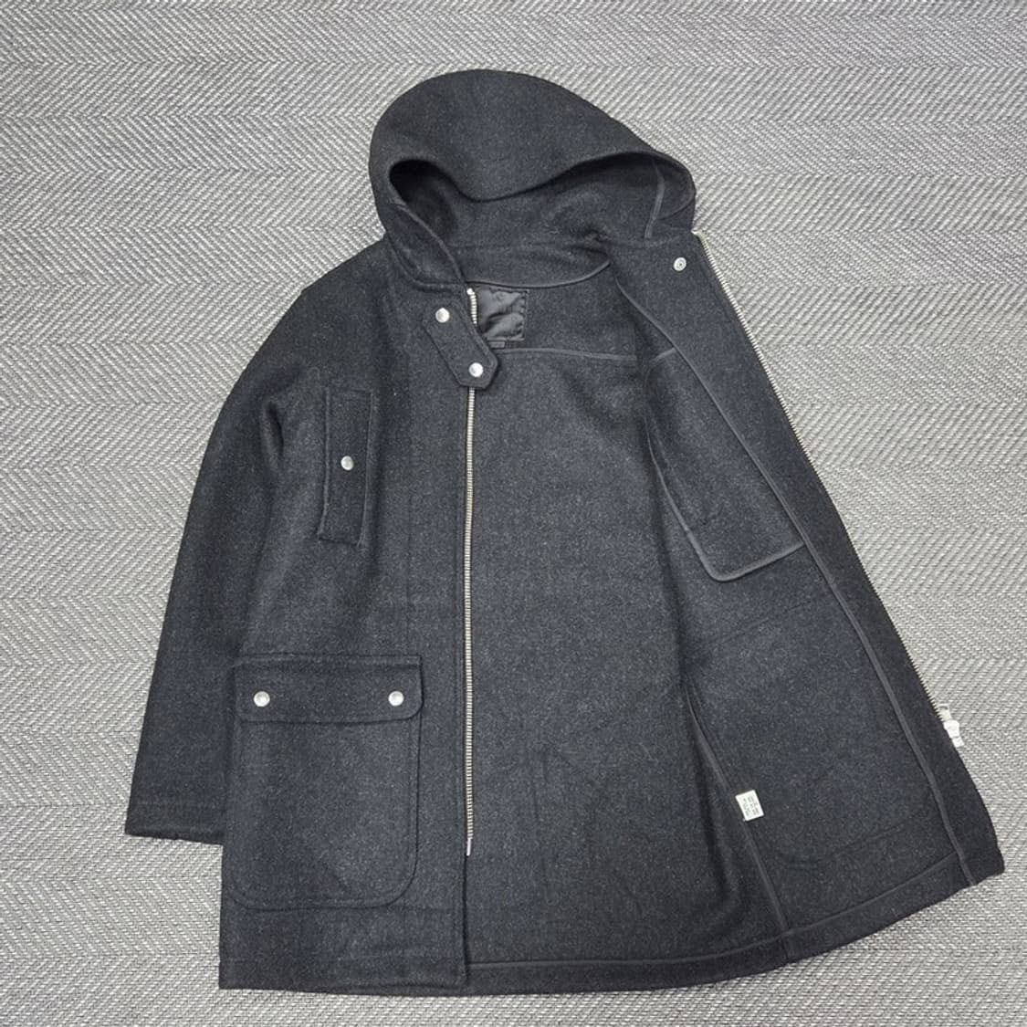 펑크 울 후드 코트  v1380 상품이미지5