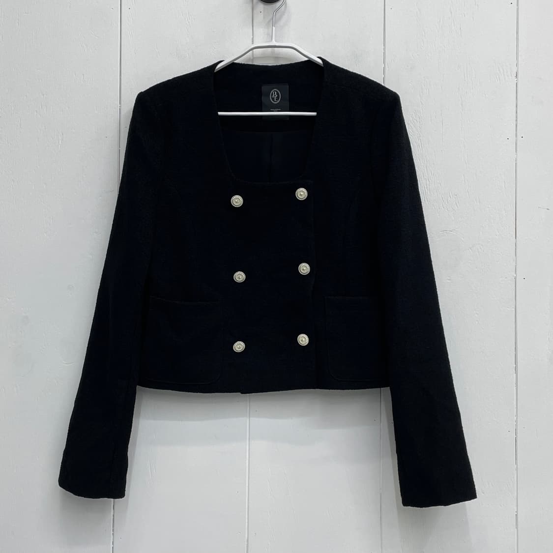 베니토 노카라 더블 버튼 트위드 자켓 상품이미지2