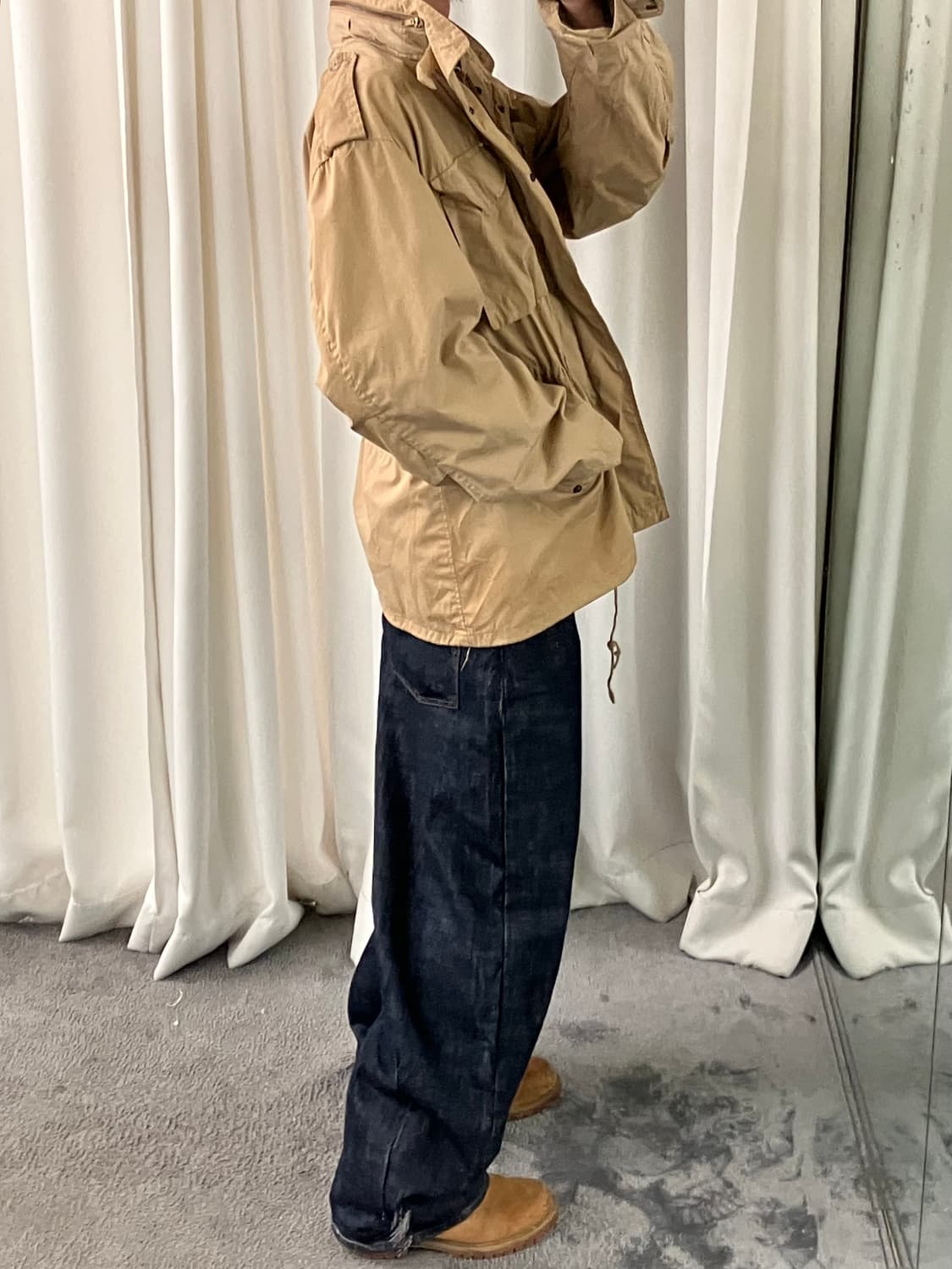 U.S 미군 베이지 M-65 필드 자켓 L 상품이미지7