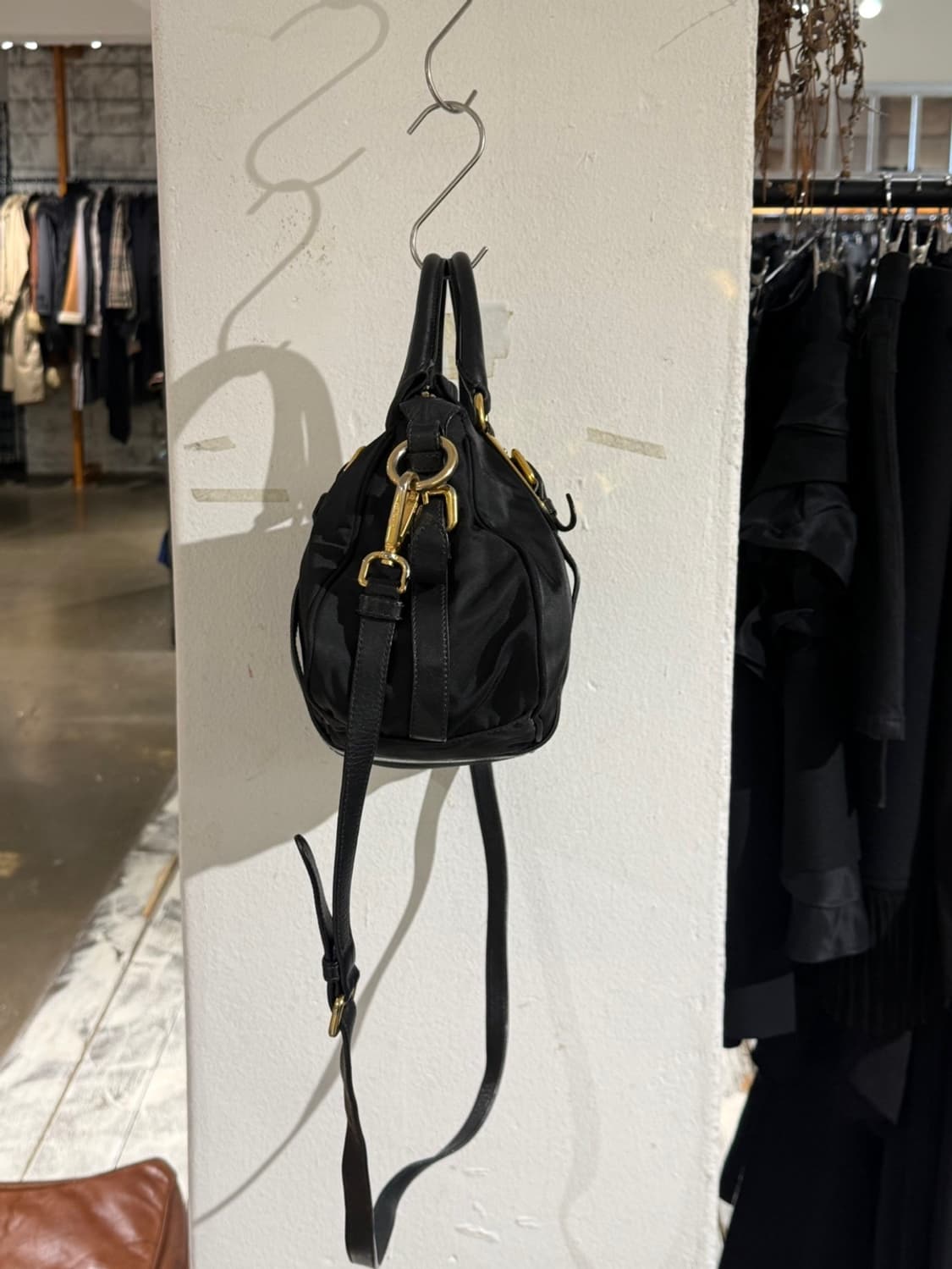 프라다 블랙 포코노 나일론 투웨이 토트백 상품이미지3