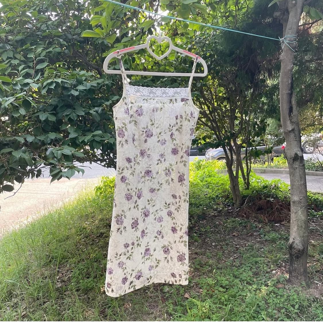 일본 빈티지 레스트로즈 슬립 원피스 세트 상품이미지2