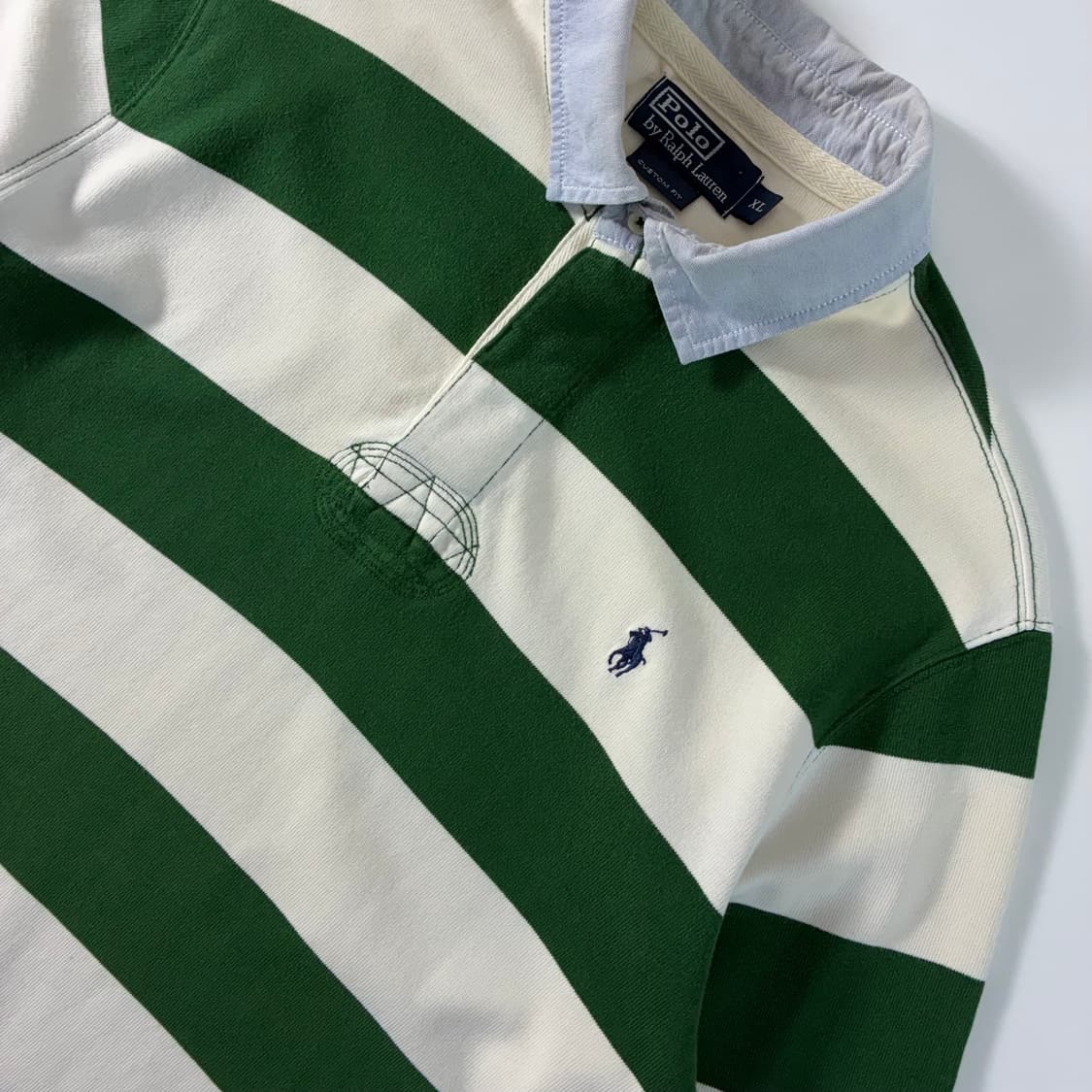 Polo  폴로 랄프로렌 자수 코튼 스트라이프 럭비티   상품이미지3