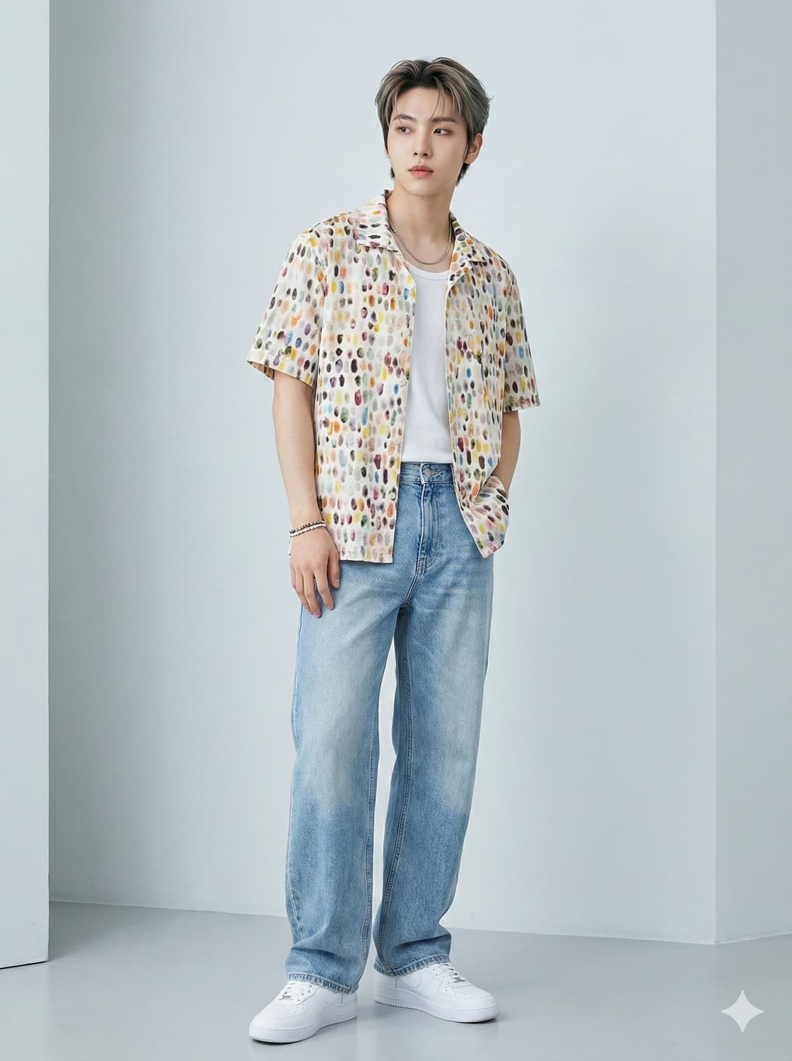 자라. 멀티컬러 추상 프린트 릴랙스 핏 셔츠_M 상품이미지8