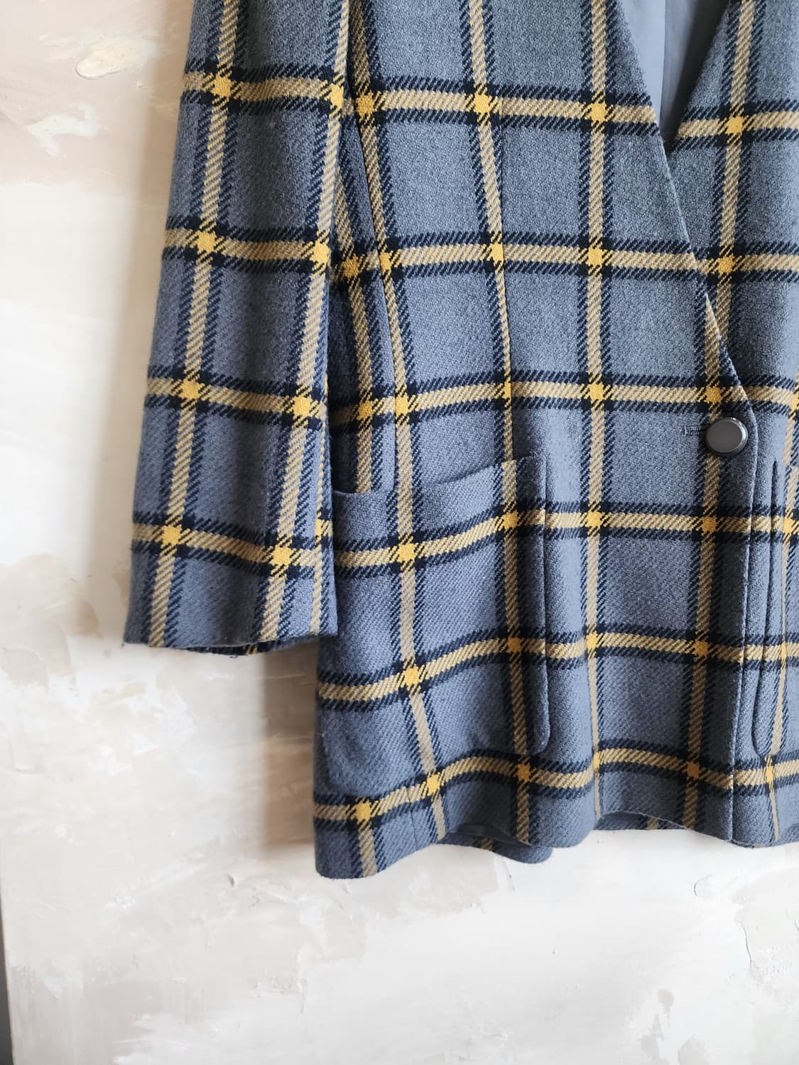일본빈티지 체크 울 자켓 상품이미지3