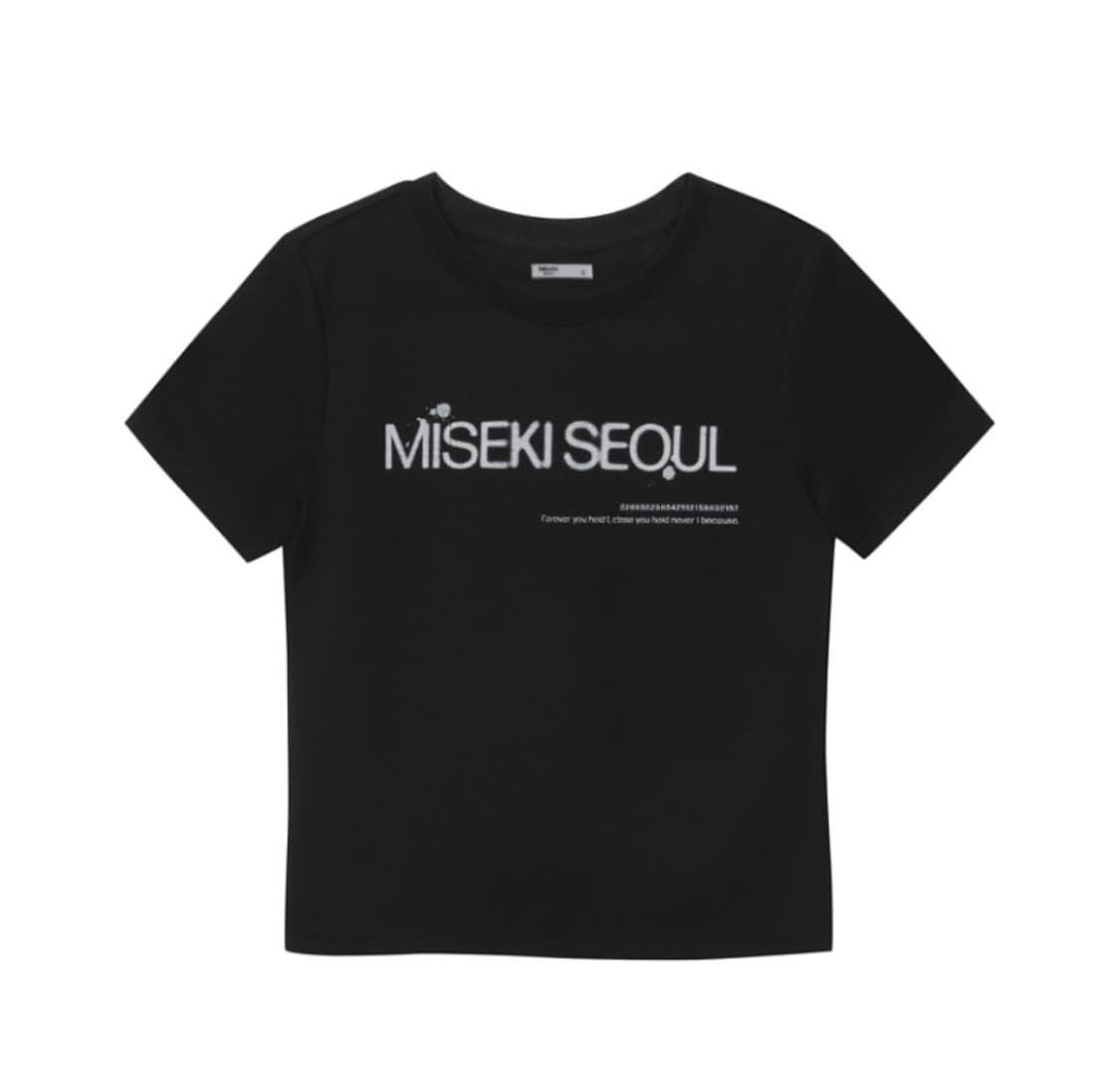 미세키서울 로고 숏 슬리브 반팔 티서츠 블랙 상품이미지3