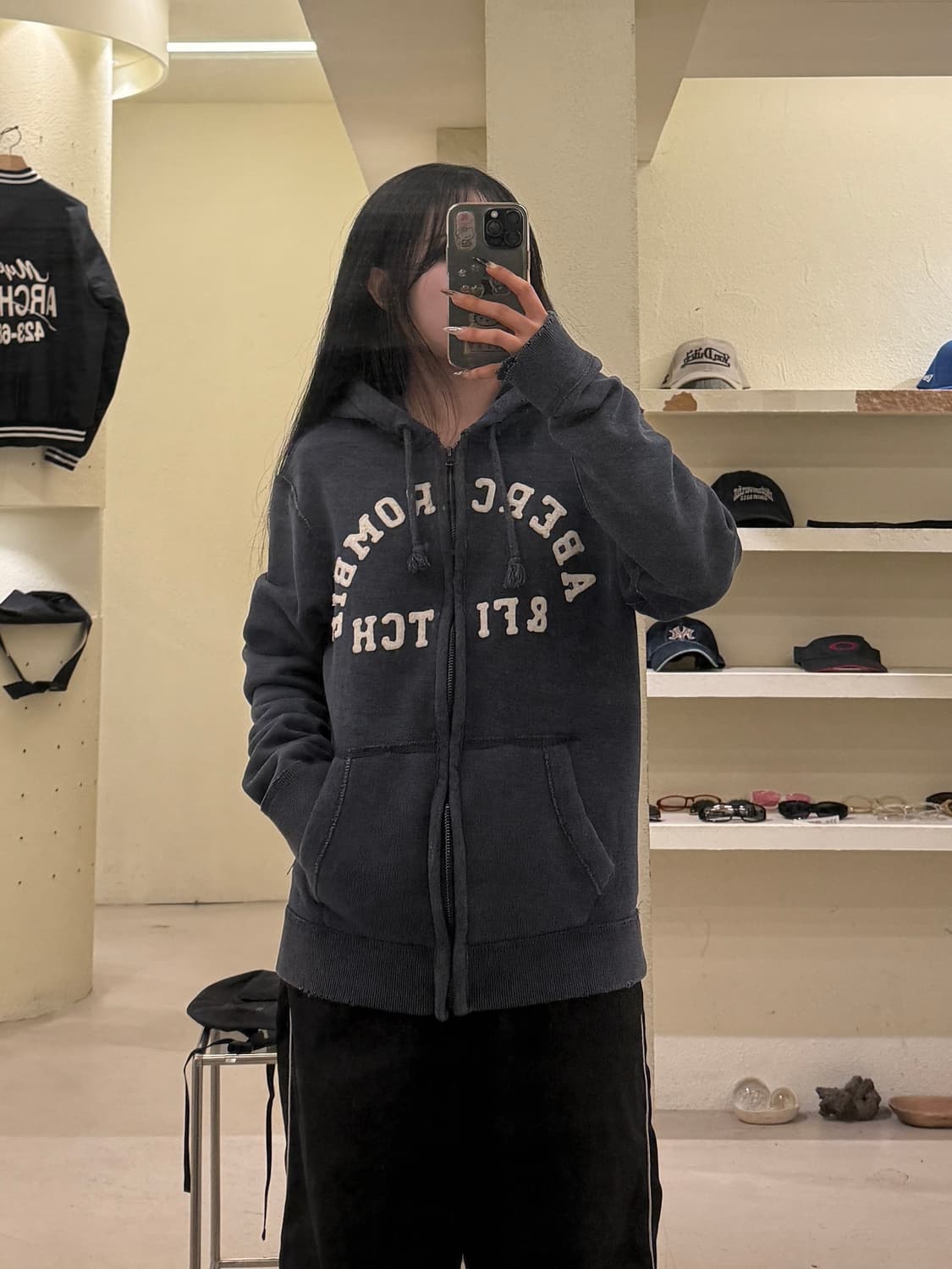 아베크롬비 y2k 빈티지 빅로고 후드 집업 U746 상품이미지1