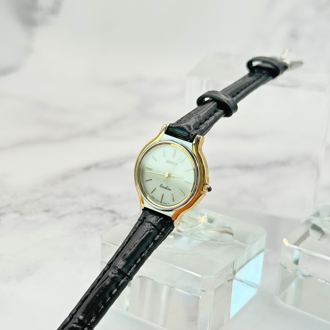 90s00s 빈티지 세이코 엑셀린 투톤 링 베젤 워치 상품이미지2