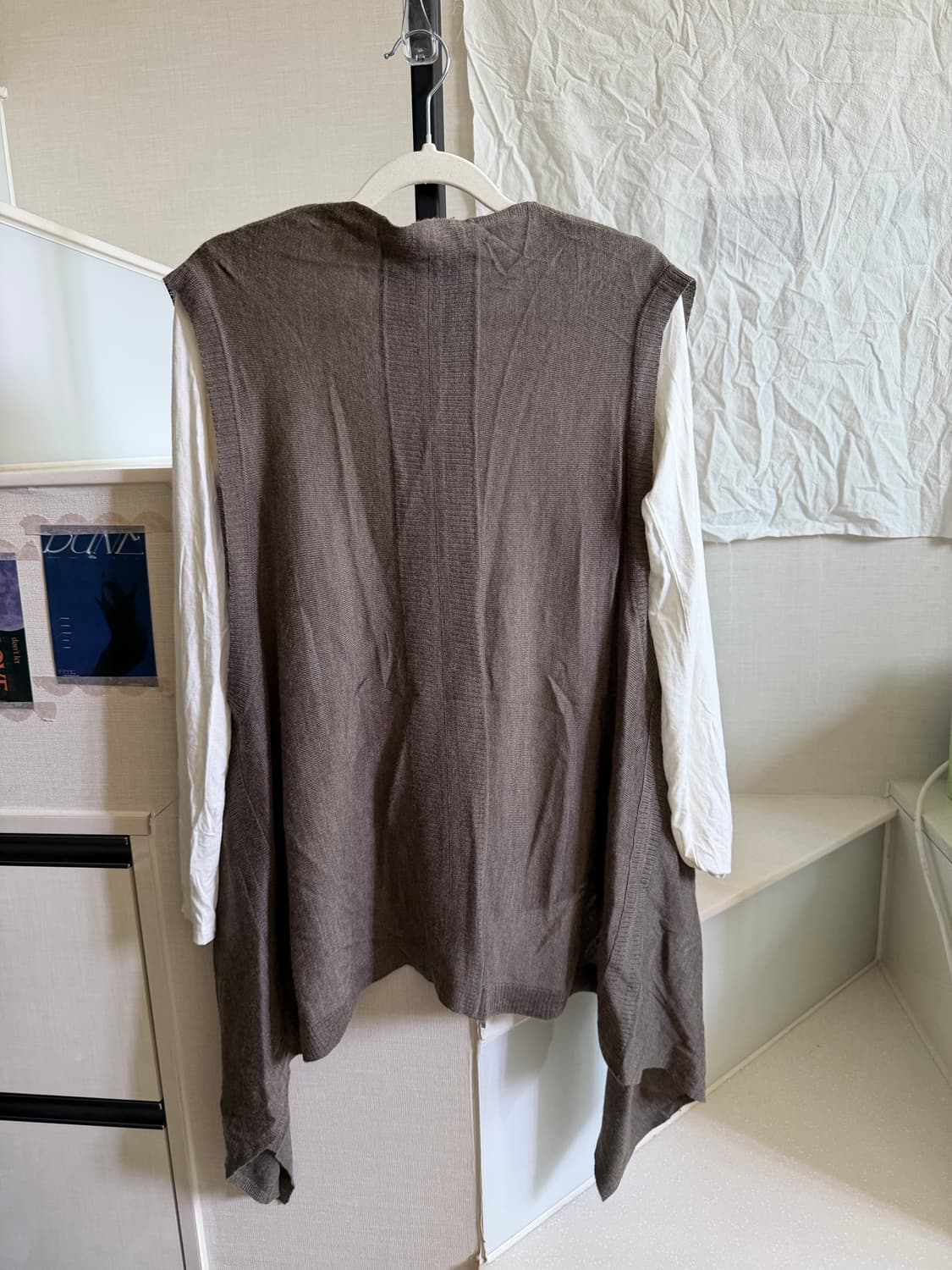 SET) 셔링 슬리브+모리 언발 베스트 가디건 상품이미지2