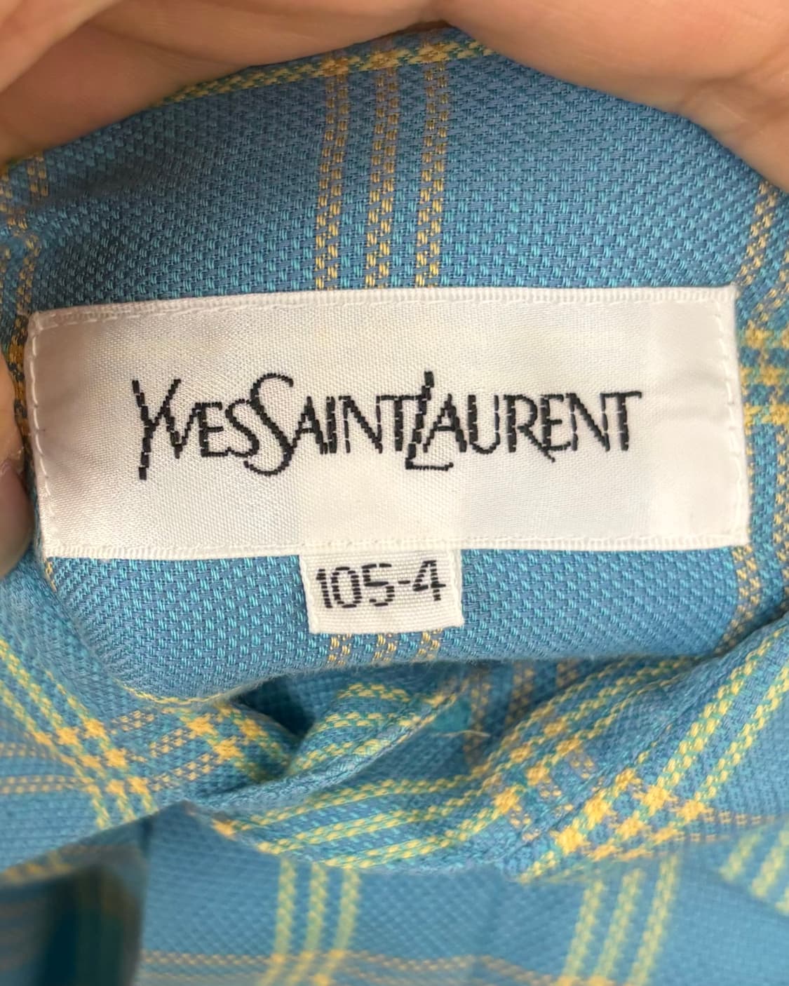 이브 생 로랑 빈티지 코튼 체크 셔츠 상품이미지7