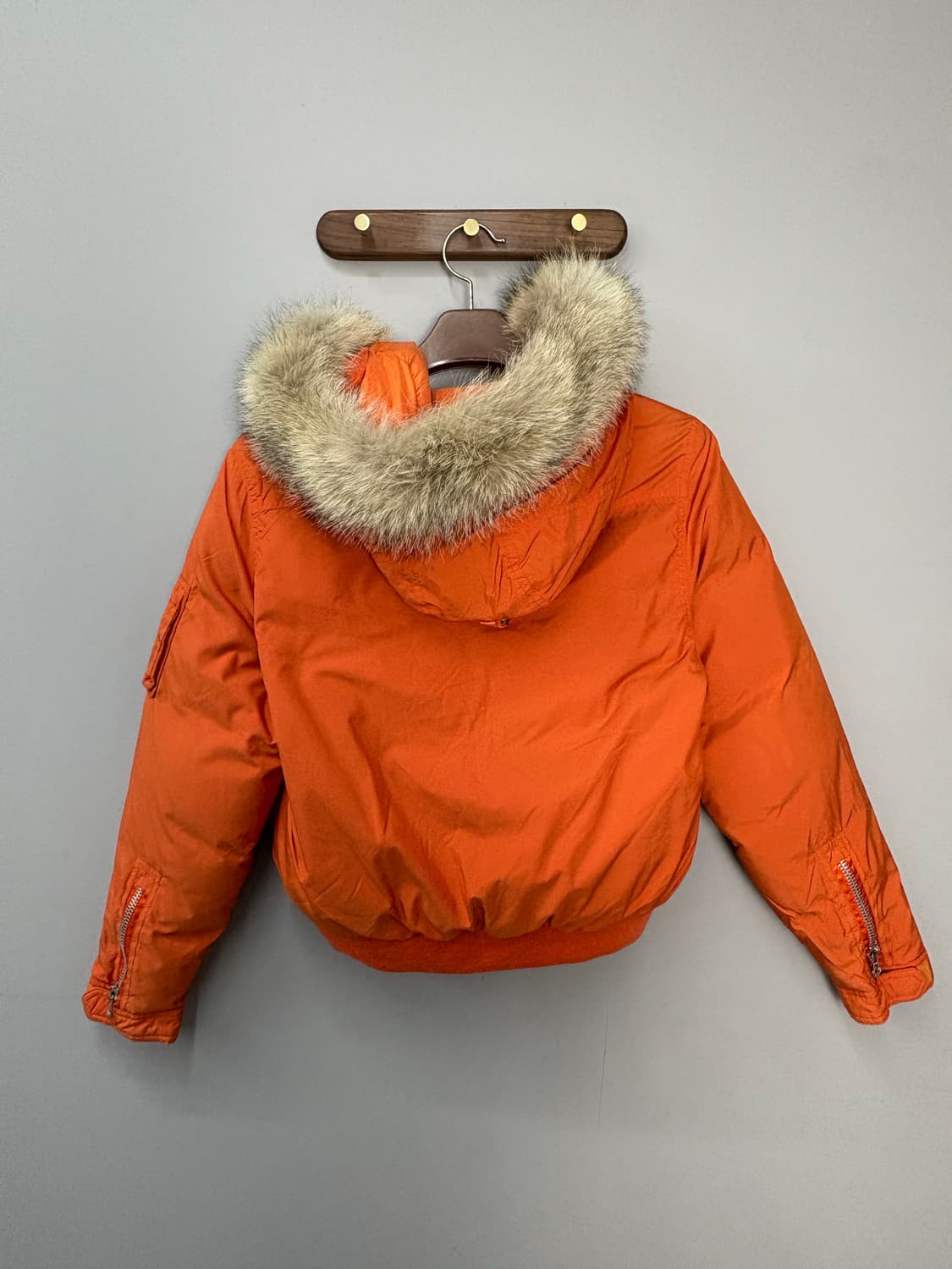 폴로랄프로렌 00s 덕다운 오렌지 크롭 봄버자켓 A3335 상품이미지5