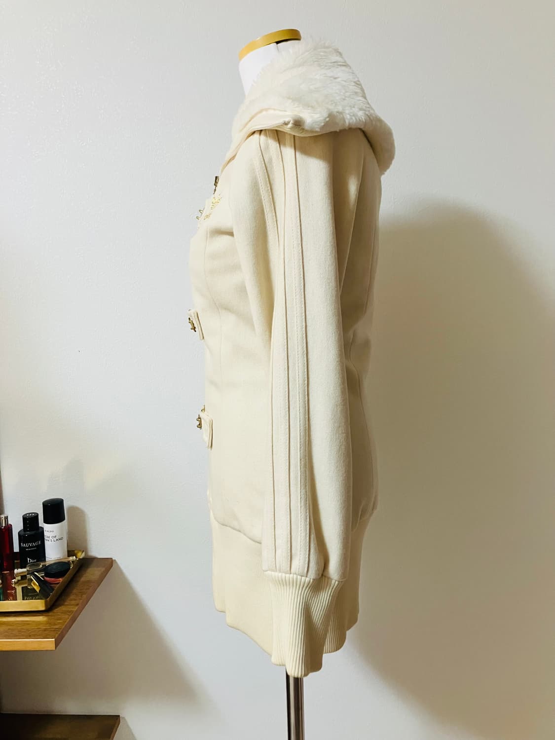 아디다스 오리지널 아이보리 퍼 후드 자켓 오네갸루 y2k 중티다스 상품이미지3