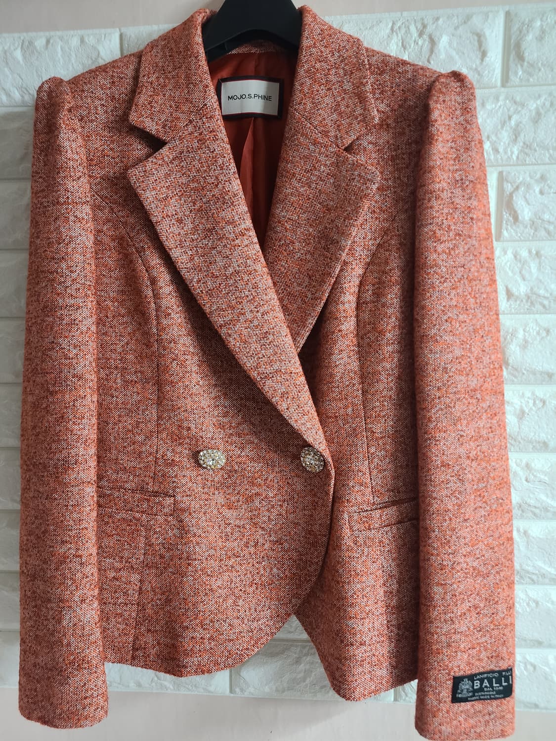 MOJO.S.PHINE 오렌지 더블 버튼 자켓(66-77) 상품이미지1